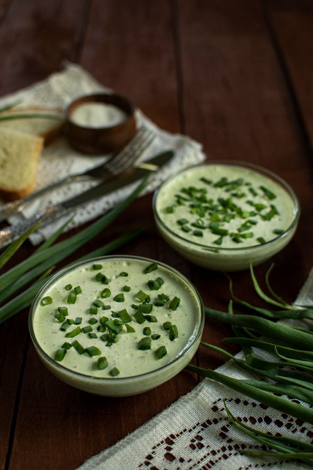 Vichyssoise, chłodnik z porów i ziemniaków