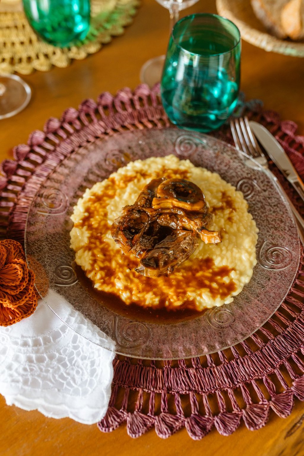 Ossobuco z risotto po mediolańsku