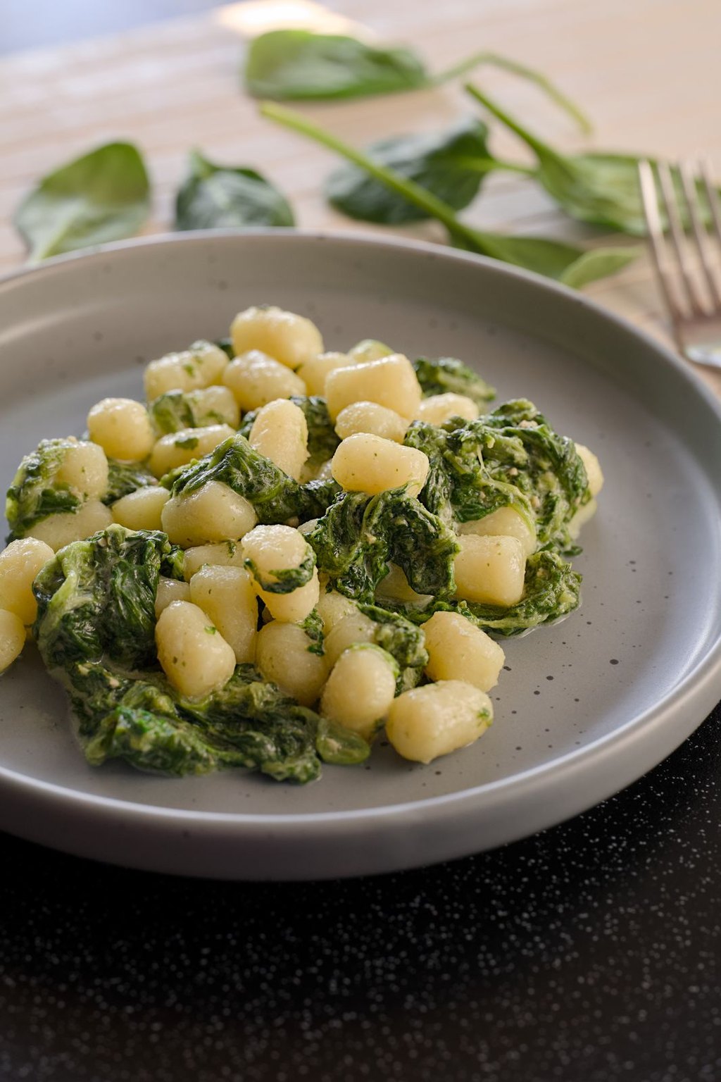 Gnocchi w kremowym sosie szpinakowym
