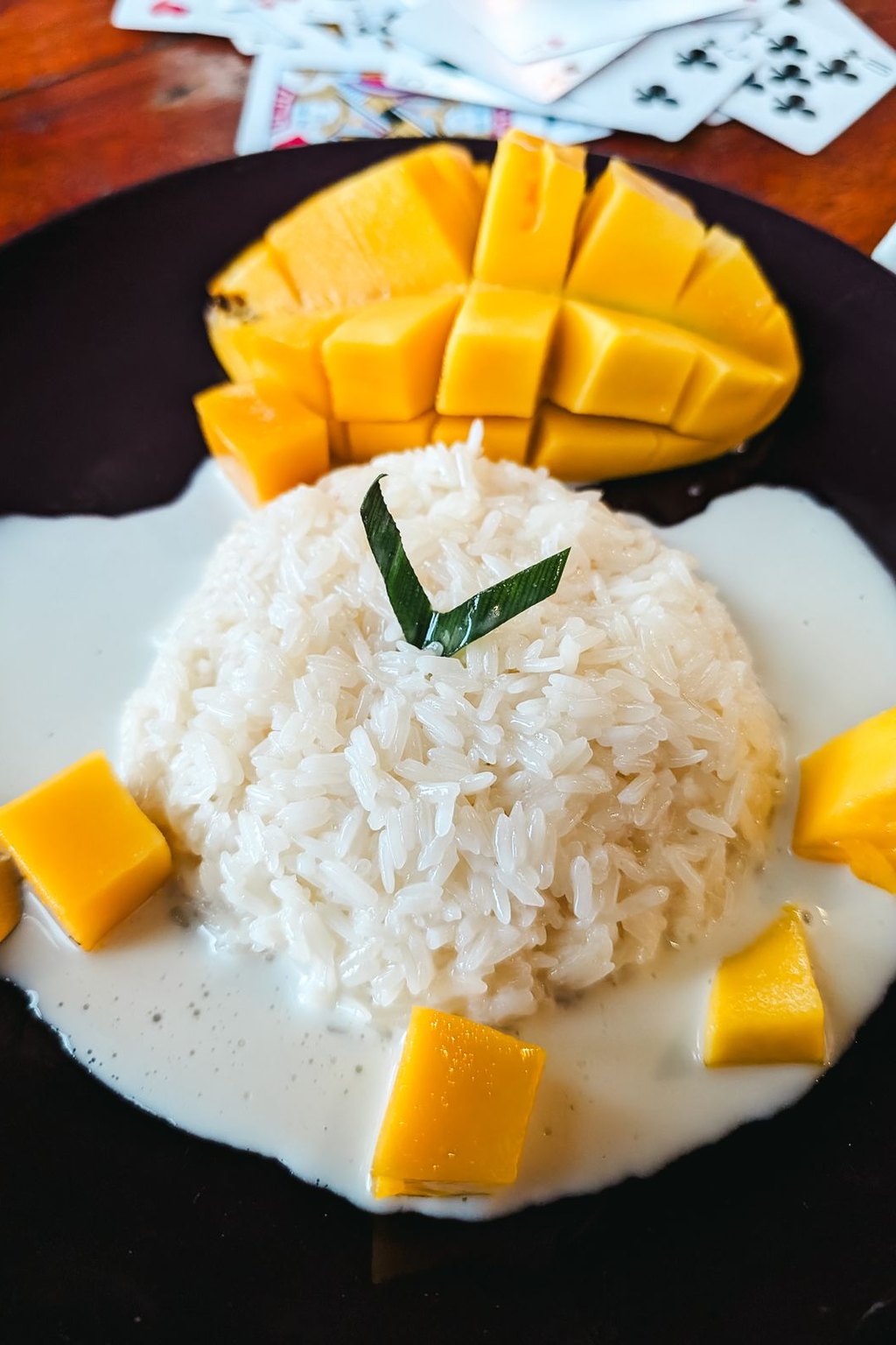 Mango z kleistym ryżem i mlekiem kokosowym