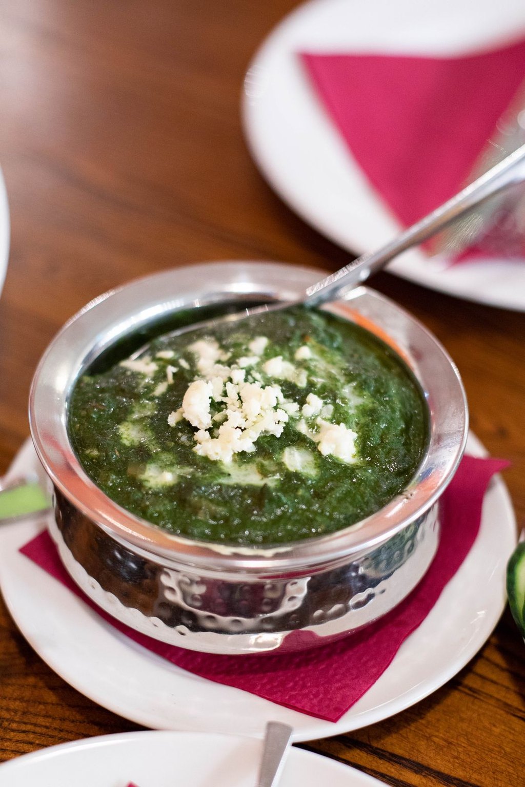 Palak paneer, szpinak z serem paneer