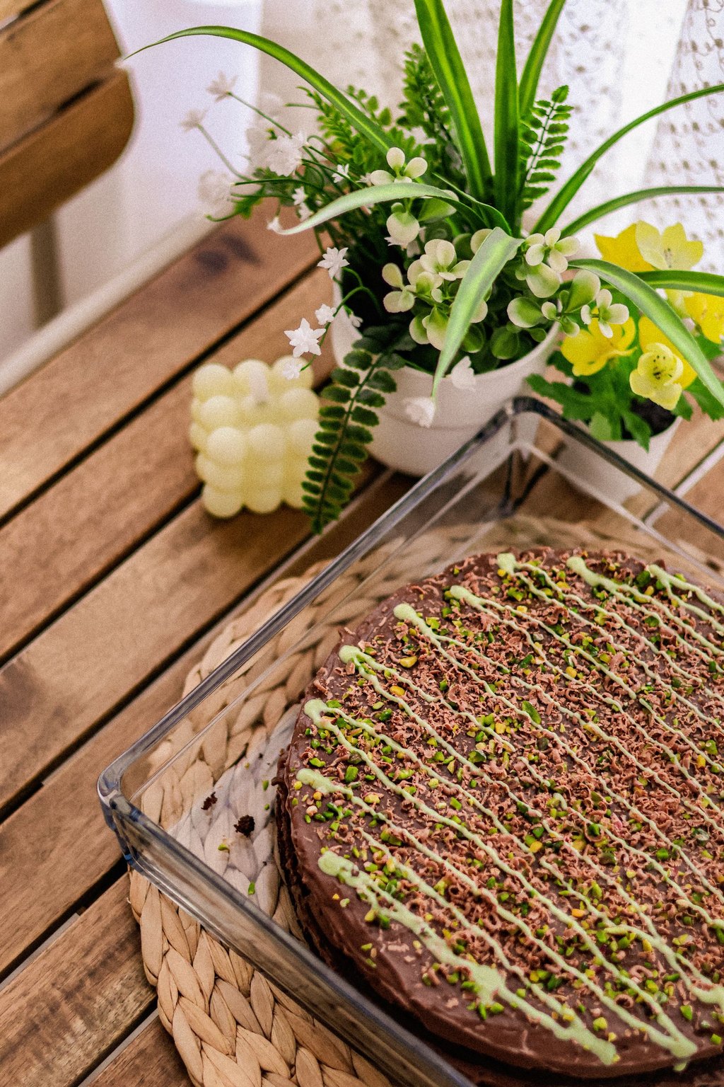 Dubajskie brownie z kremem pistacjowym i kataifi