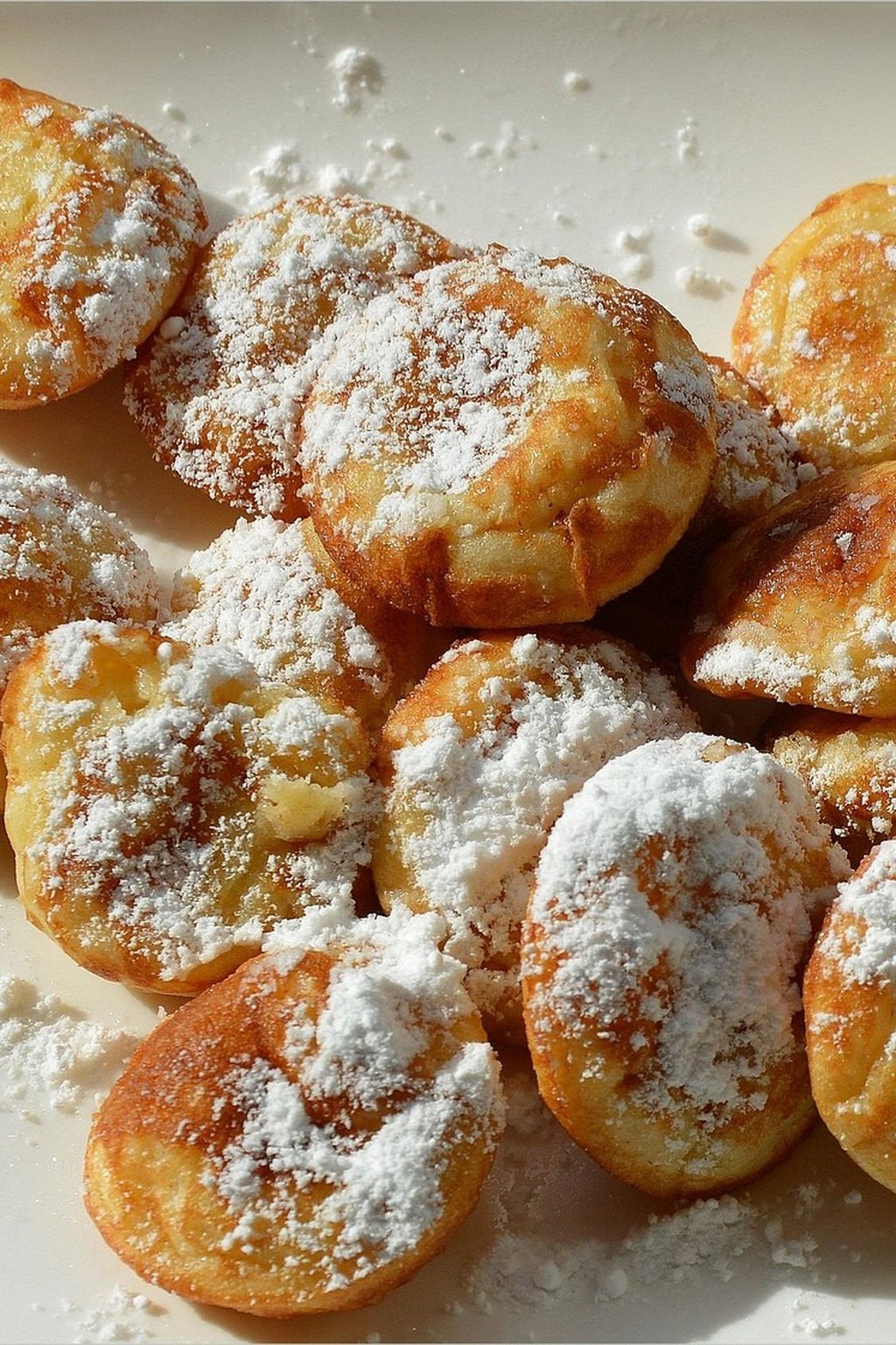 Pieczone placuszki ziemniaczano-twarogowe z cukrem pudrem