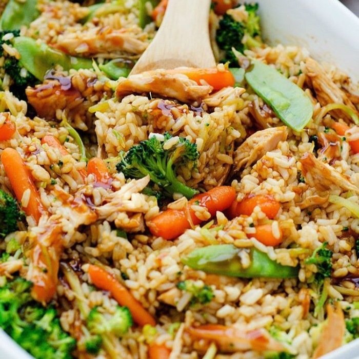 Zapiekanka teriyaki z kurczakiem