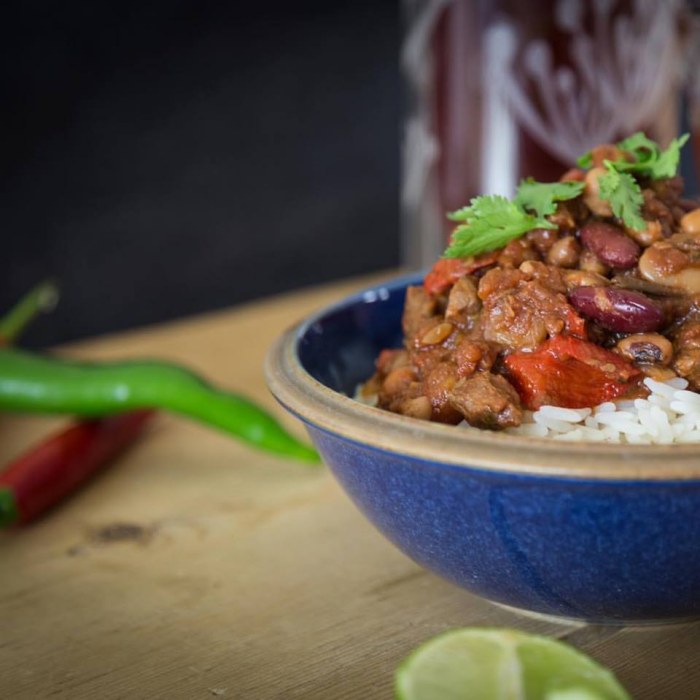 Chili con carne z duszoną wołowiną