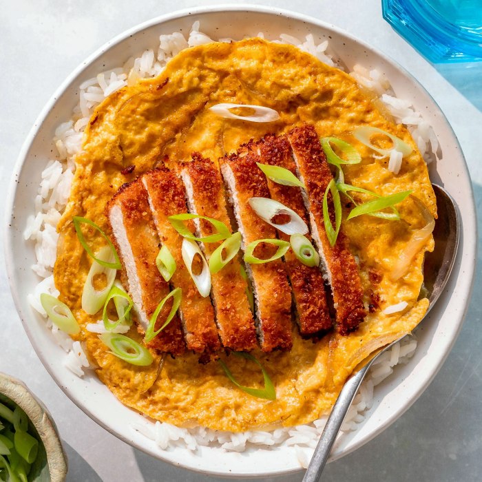 Katsudon, japońska miska z wieprzowiną