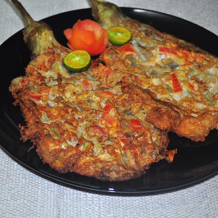 Tortang talong, filipiński omlet z bakłażana