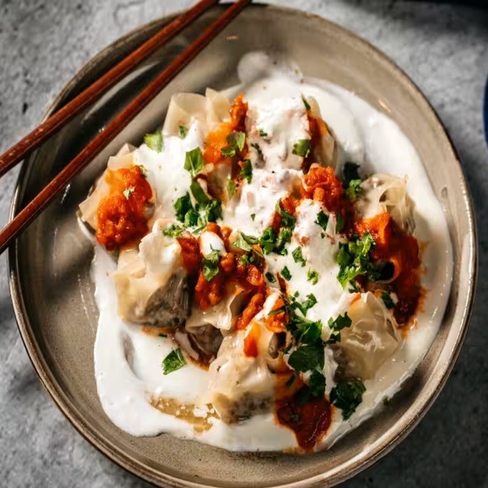 Afgańskie mantu z jagnięciną