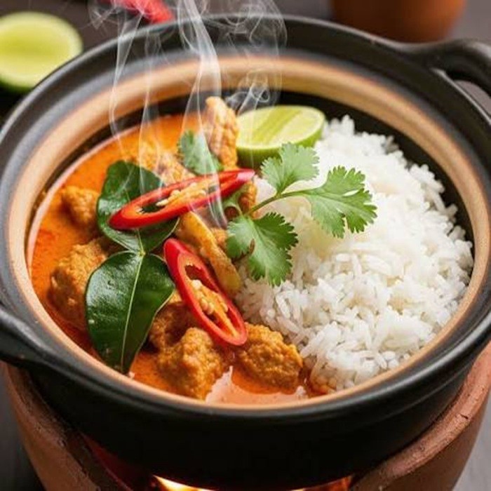 Khmerskie czerwone curry z kurczakiem