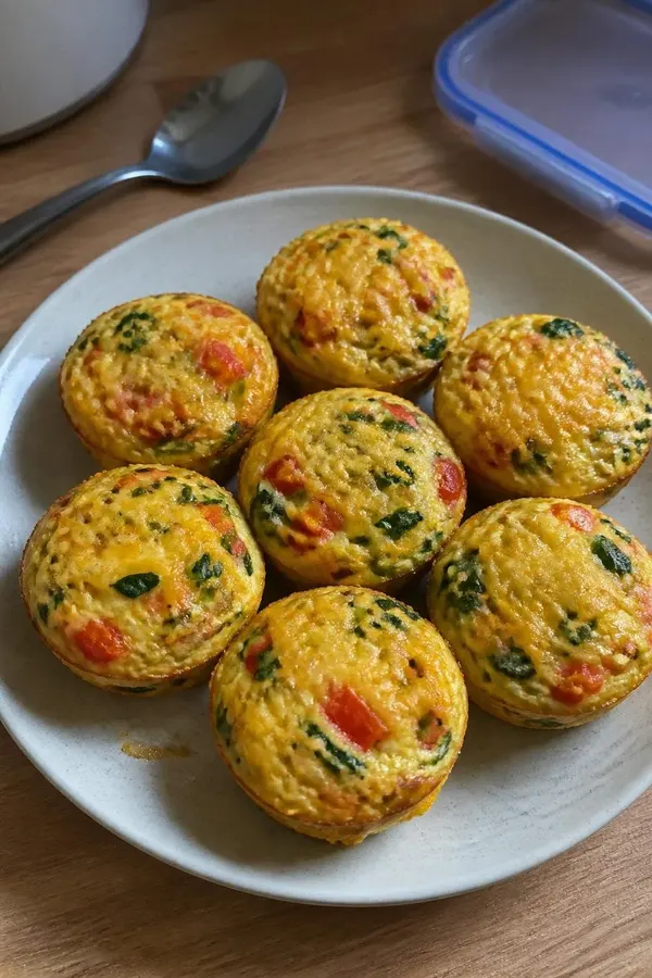 Warzywne muffinki jajeczne z cheddarem