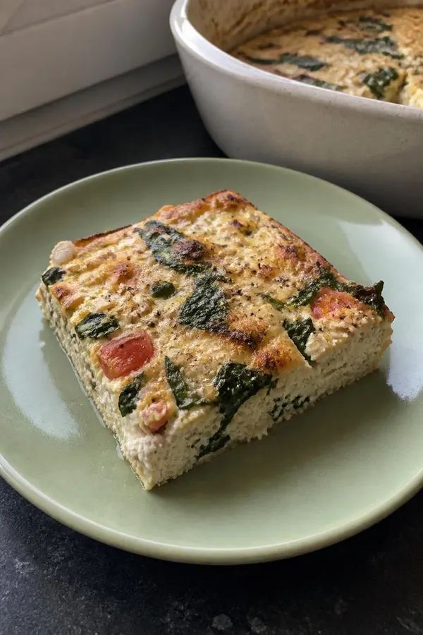 Pieczony omlet twarogowy z warzywami