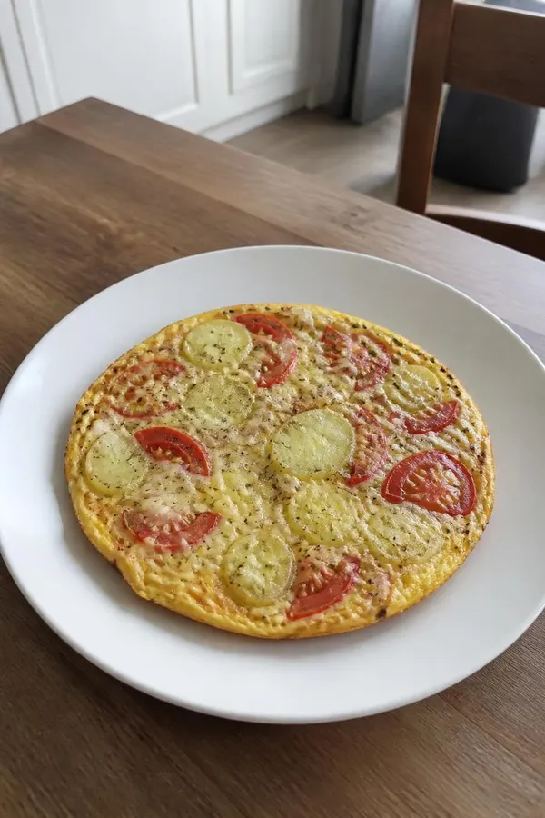 Frittata z ziemniakami i pomidorem