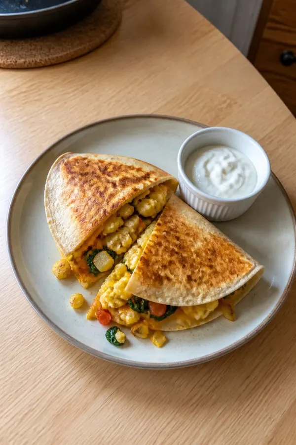 Chrupiąca tortilla z ziemniakami i jajkiem
